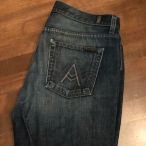 Mens 7 for all mankind “A” pocket bootcut jeans